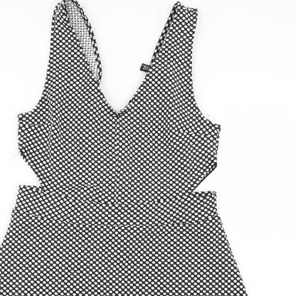 Divided by H&M Womens White Polka Dot  Mini  Size 10