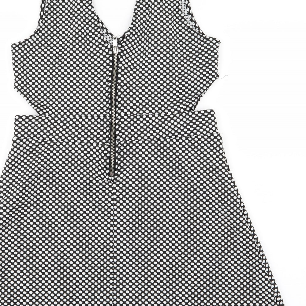 Divided by H&M Womens White Polka Dot  Mini  Size 10