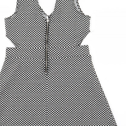 Divided by H&M Womens White Polka Dot  Mini  Size 10