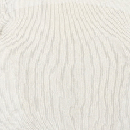 Marks and Spencer Womens Ivory  Knit Pullover Jumper Size 16  - Top and cardigan in one