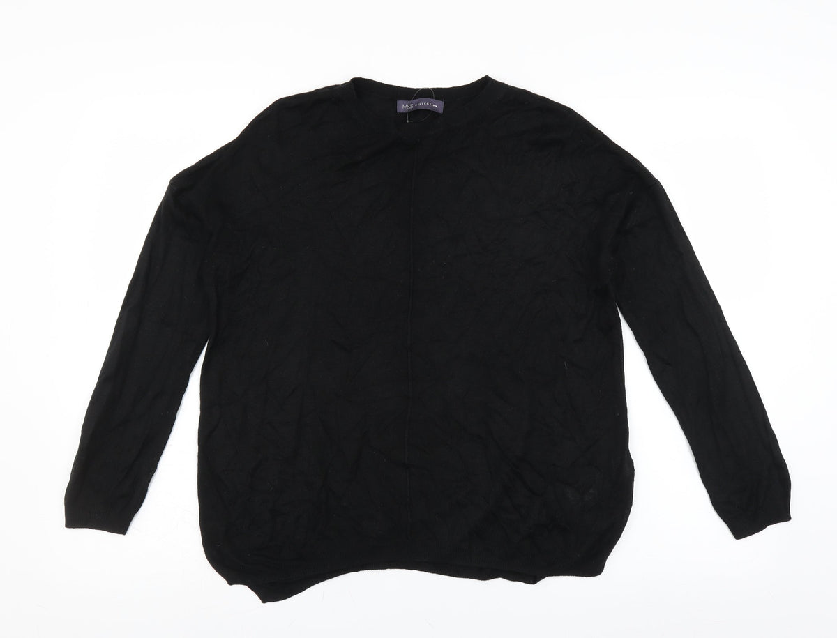 Marks & Spencer Womens Black   Pullover Jumper Size M