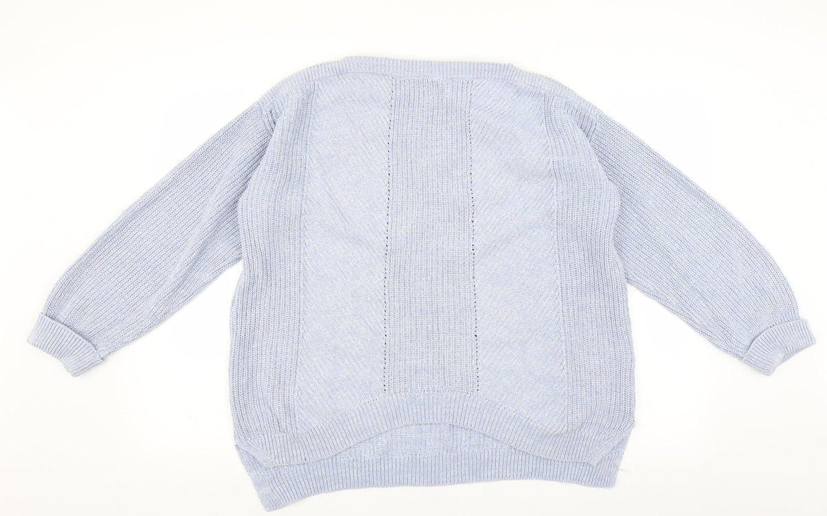 Marks & Spencer Womens Blue   Pullover Jumper Size L