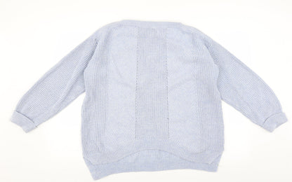 Marks & Spencer Womens Blue   Pullover Jumper Size L