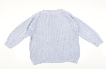 Marks & Spencer Womens Blue   Pullover Jumper Size L