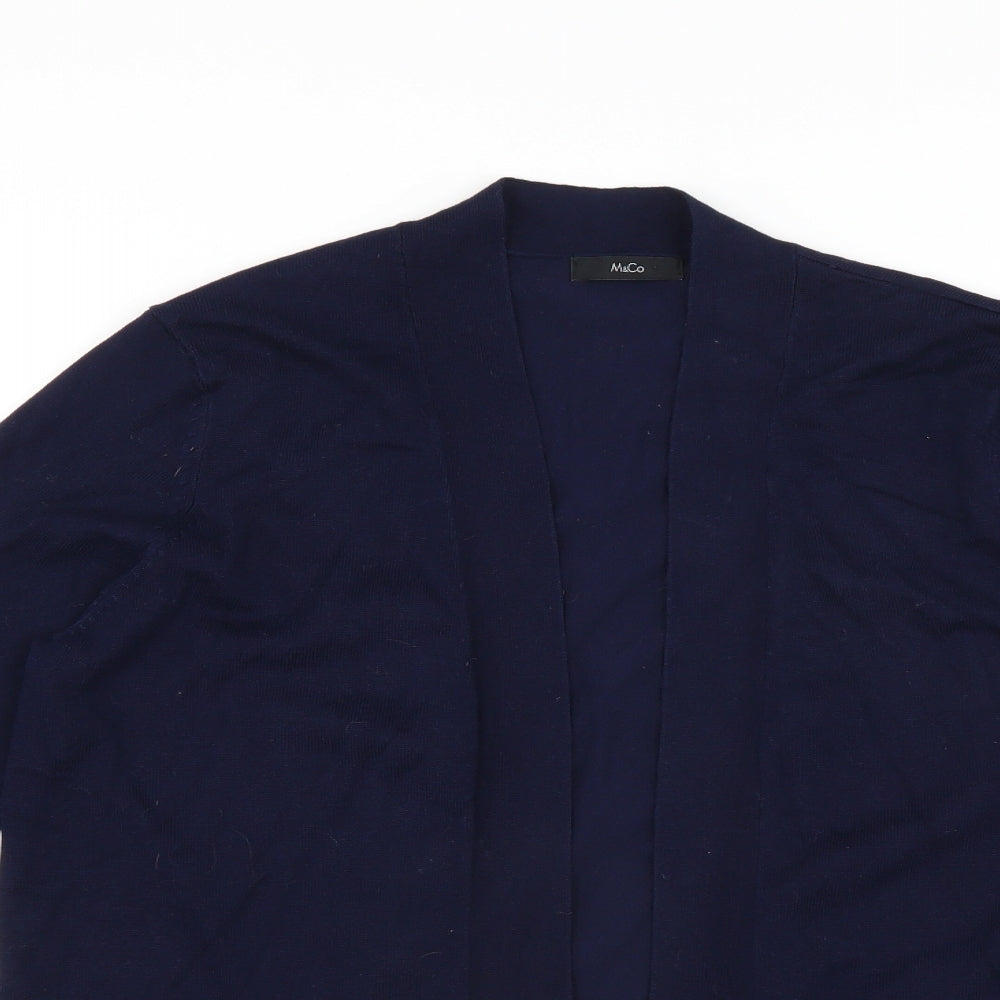 M&Co Womens Blue   Cardigan Jumper Size 12
