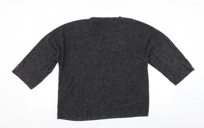 Zara Womens Grey   Pullover Jumper Size S  - Pearl Detail