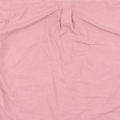 Mens UK Size M Cotton Traders Pink  Button-Up Short Sleeve Casual Shirt