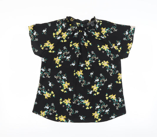 Primark Womens Black Floral  Basic Blouse Size 10