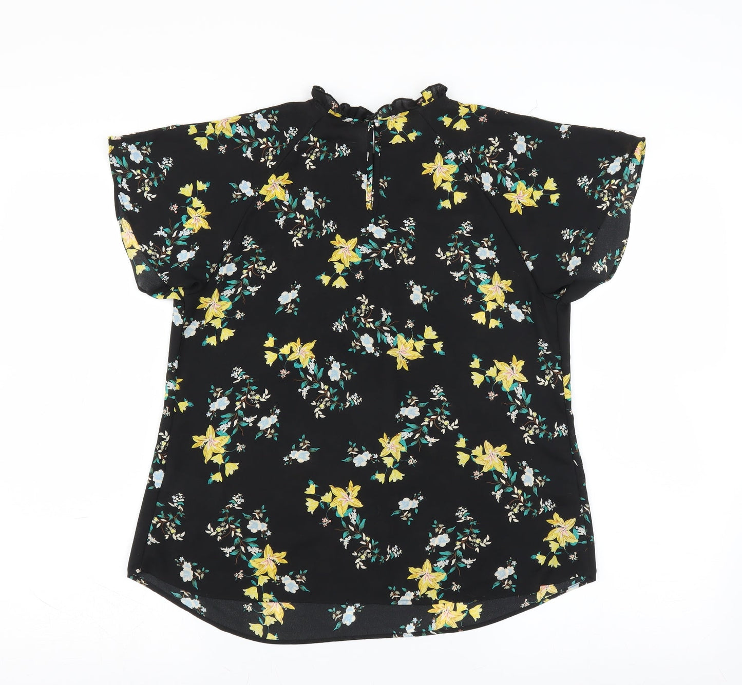 Primark Womens Black Floral  Basic Blouse Size 10