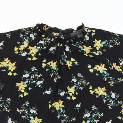Primark Womens Black Floral  Basic Blouse Size 10