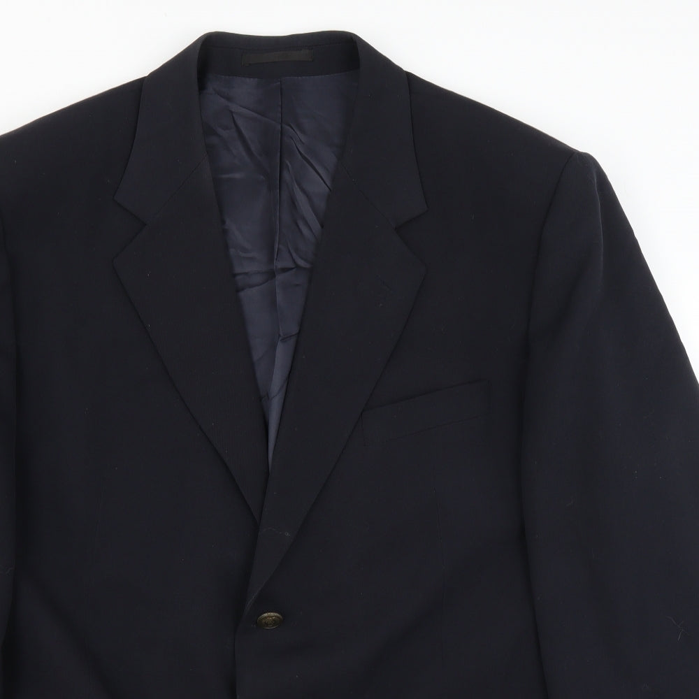 Mens UK Size 46 Preworn Regular Blue Suit Jacket