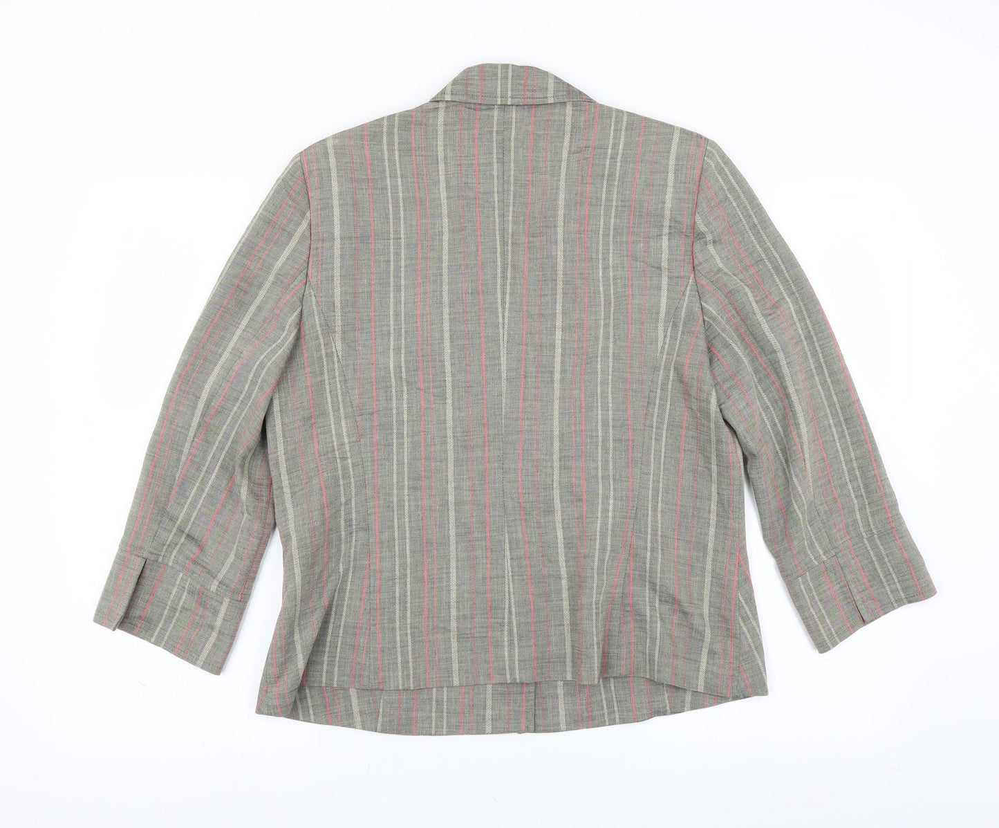guerral Womens Grey Striped  Basic Blouse Size 16