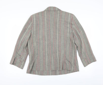 guerral Womens Grey Striped  Basic Blouse Size 16