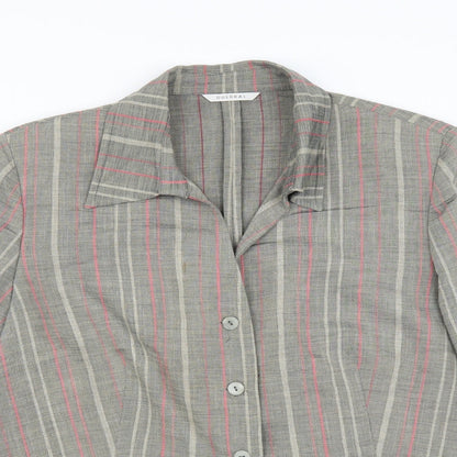 guerral Womens Grey Striped  Basic Blouse Size 16