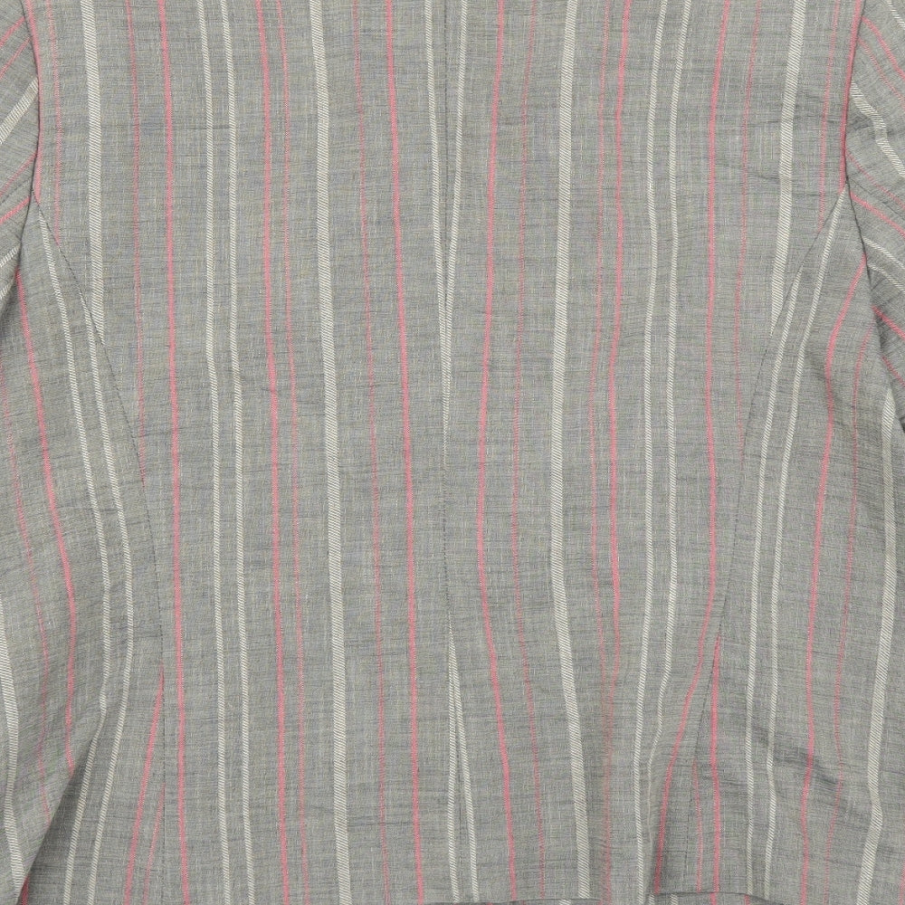 guerral Womens Grey Striped  Basic Blouse Size 16