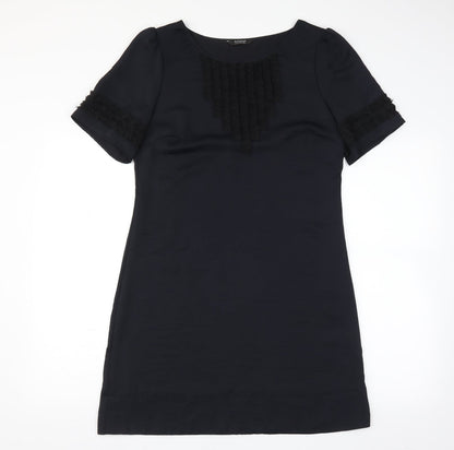 Marks and Spencer Womens Black   Shift  Size 12  - Ruffle Detail