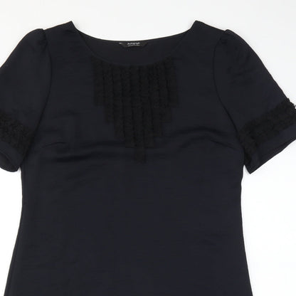 Marks and Spencer Womens Black   Shift  Size 12  - Ruffle Detail