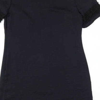 Marks and Spencer Womens Black   Shift  Size 12  - Ruffle Detail