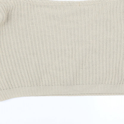Boohoo Womens Beige   Pullover Jumper Size S  - cropped