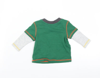 George Boys Green   Basic T-Shirt Size 0-3 Months  - Tigger Winnie the Pooh