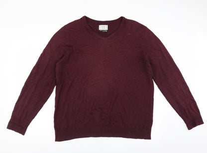 George Mens Purple   Pullover Jumper Size XL  - burgundy