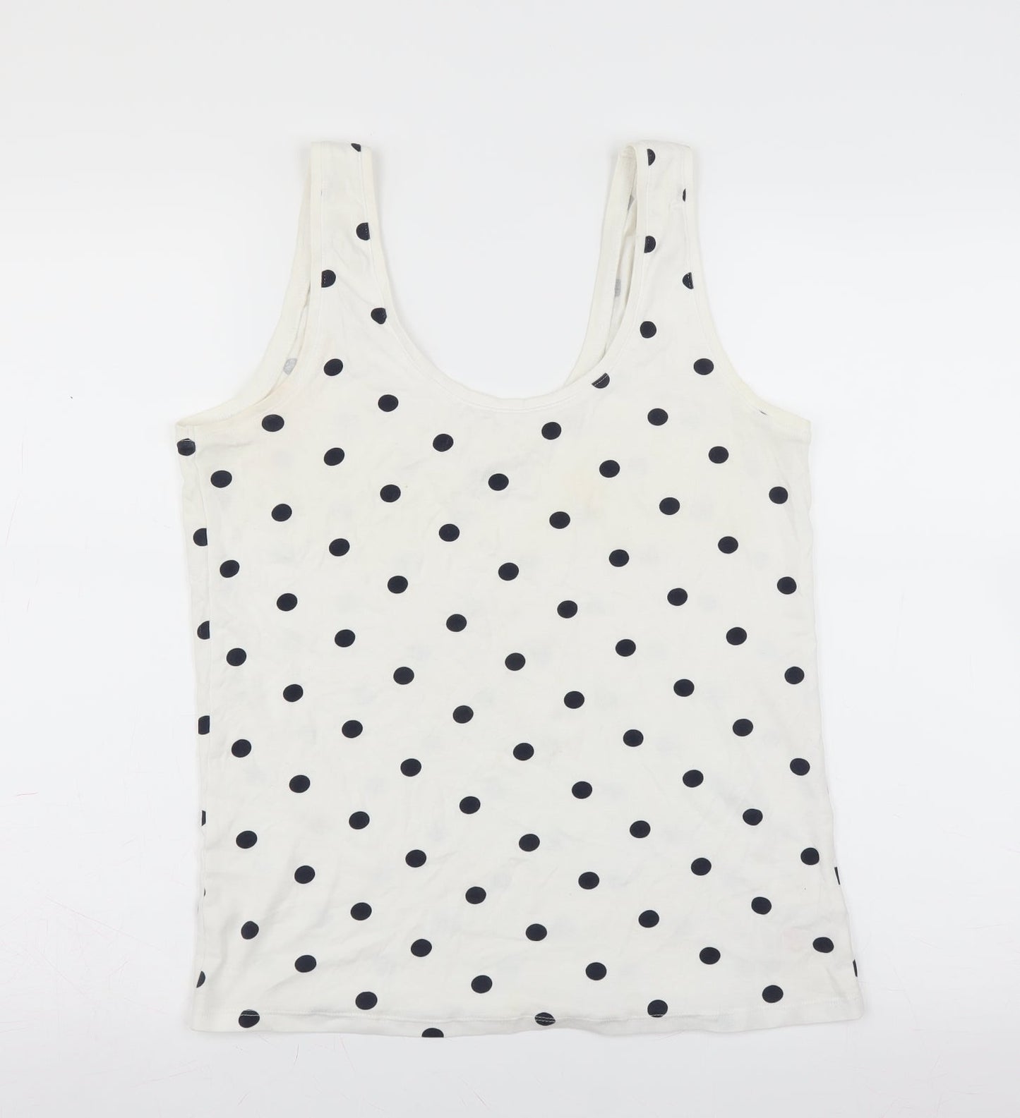 F&F Womens White Polka Dot  Basic Tank Size 14