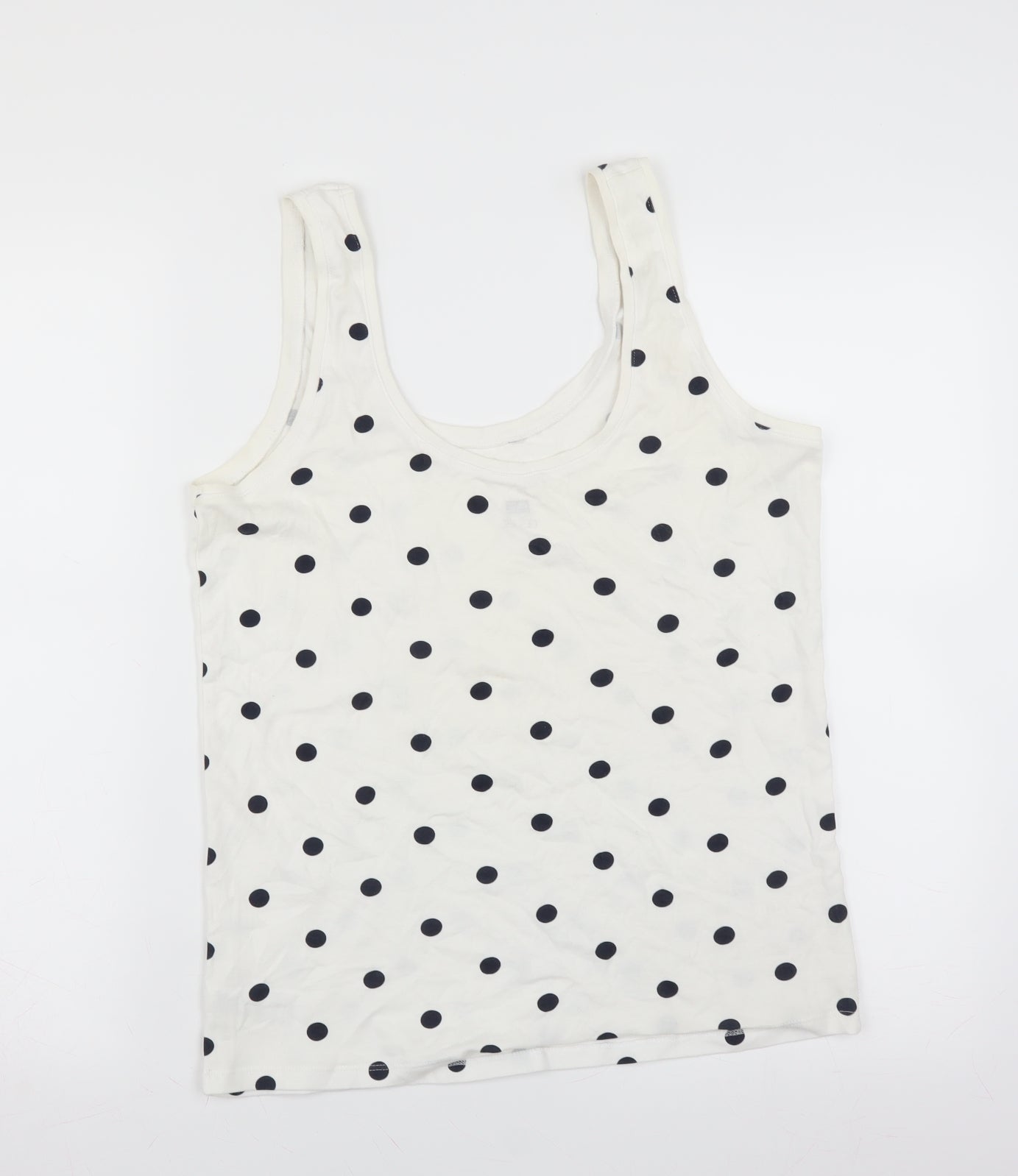 F&F Womens White Polka Dot  Basic Tank Size 14
