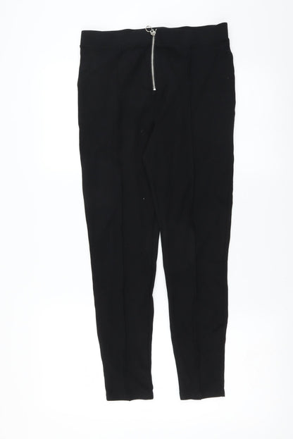Womens UK Size 12 Papaya Extra-Slim Fit  Black Trousers