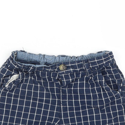 Matalan Boys Blue Check  Bermuda Shorts Size 4-5 Years