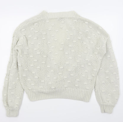 F&F Womens White   Cardigan Jumper Size 10
