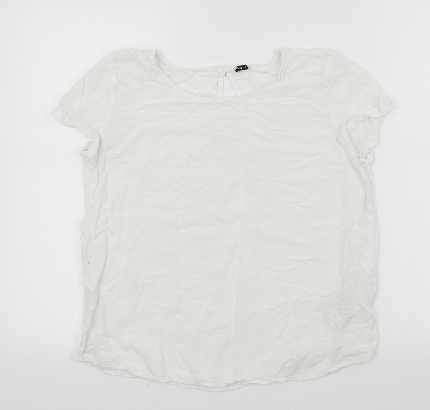 Womens UK Size 10 Only White Basic T-Shirt