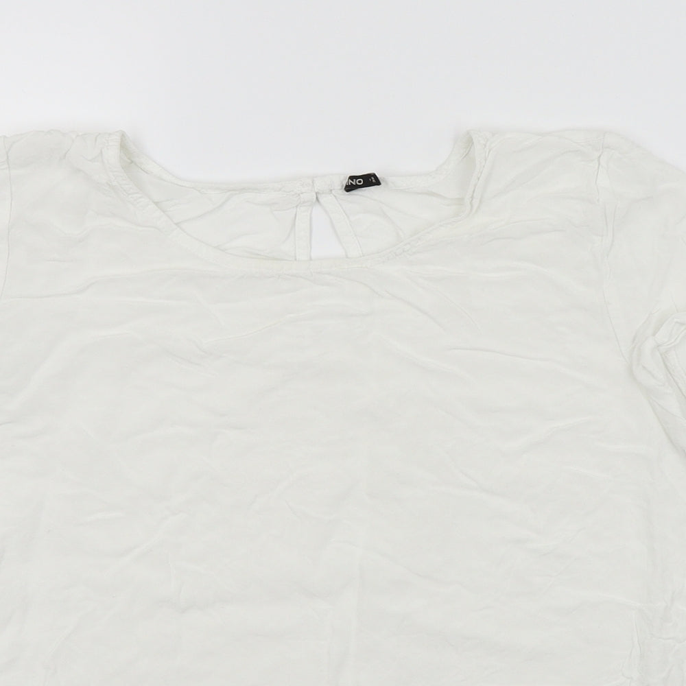Womens UK Size 10 Only White Basic T-Shirt