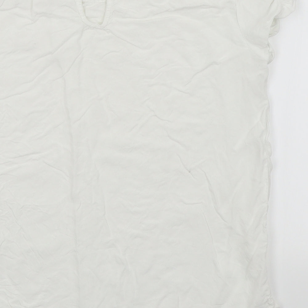 Womens UK Size 10 Only White Basic T-Shirt