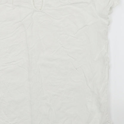 Womens UK Size 10 Only White Basic T-Shirt