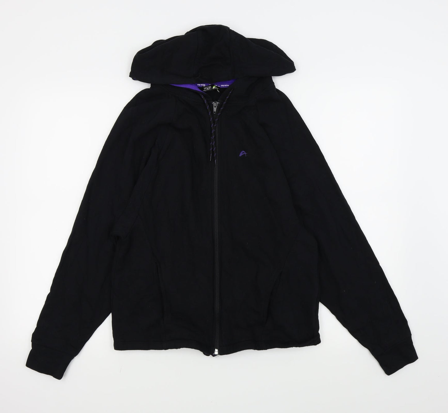 F&F Womens Black   Full Zip Jumper Size 12