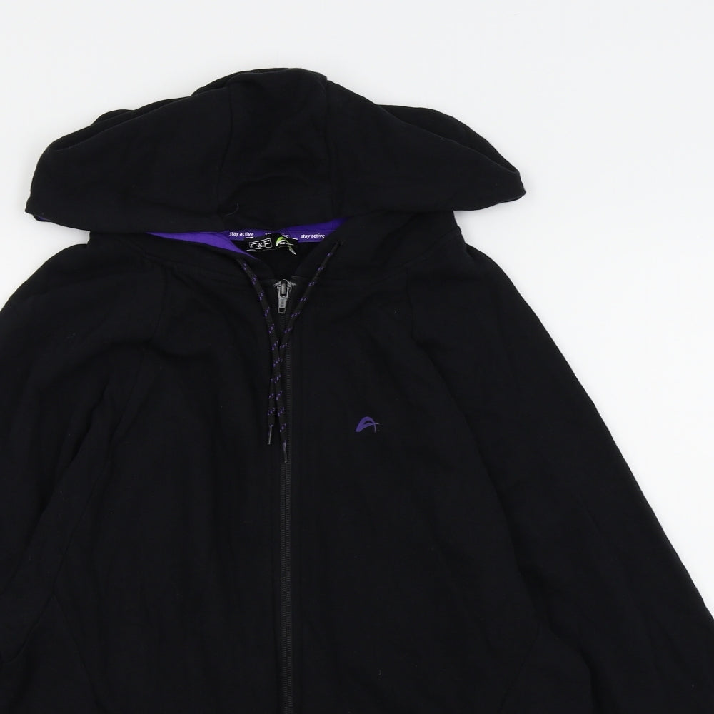 F&F Womens Black   Full Zip Jumper Size 12