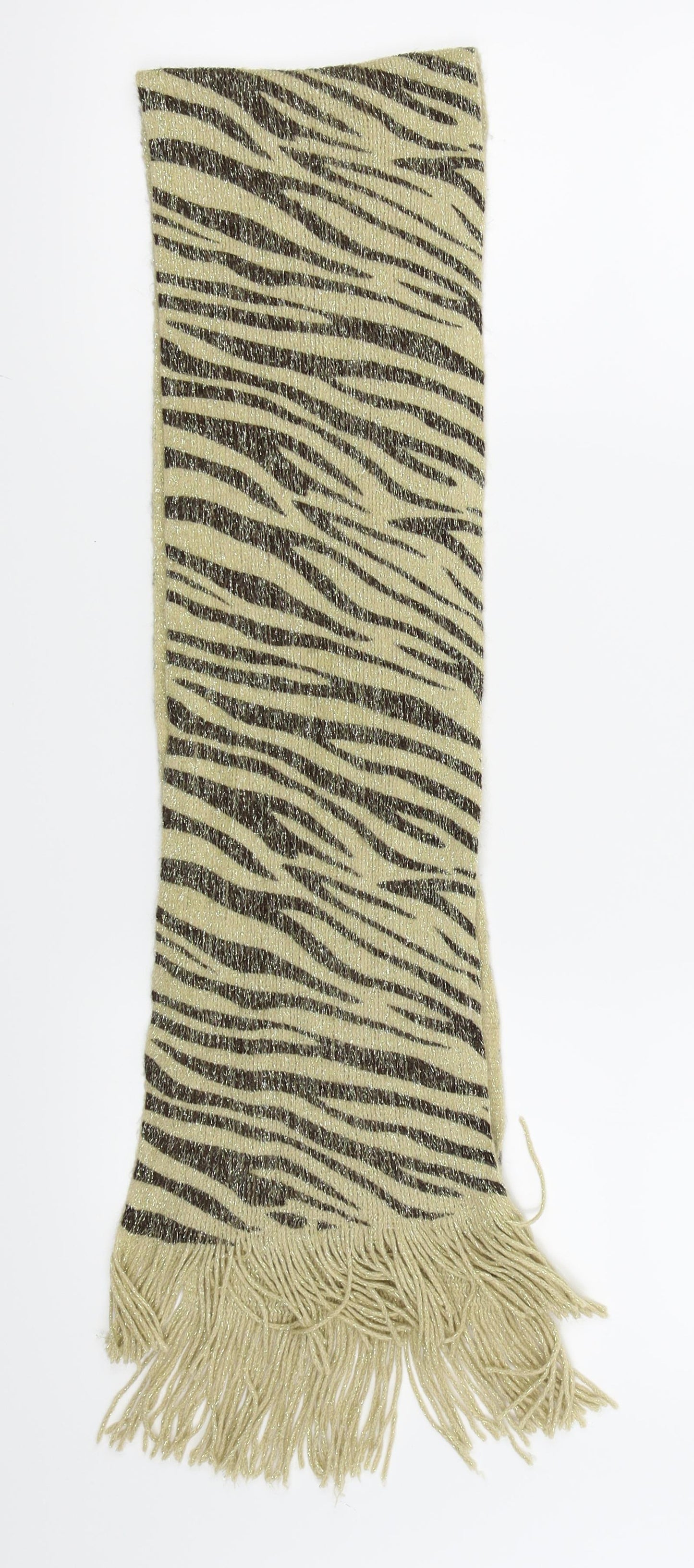 Preworn Womens Gold Animal Print   Scarf