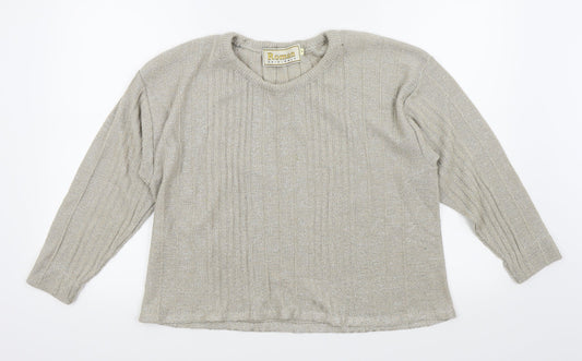 Womens UK Size M Roman Originals Gold Basic T-Shirt