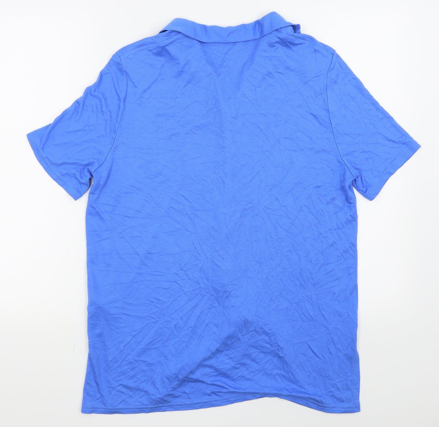Womens UK Size 16 M&S Blue Basic Button-Up