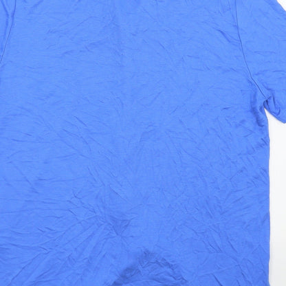 Womens UK Size 16 M&S Blue Basic Button-Up