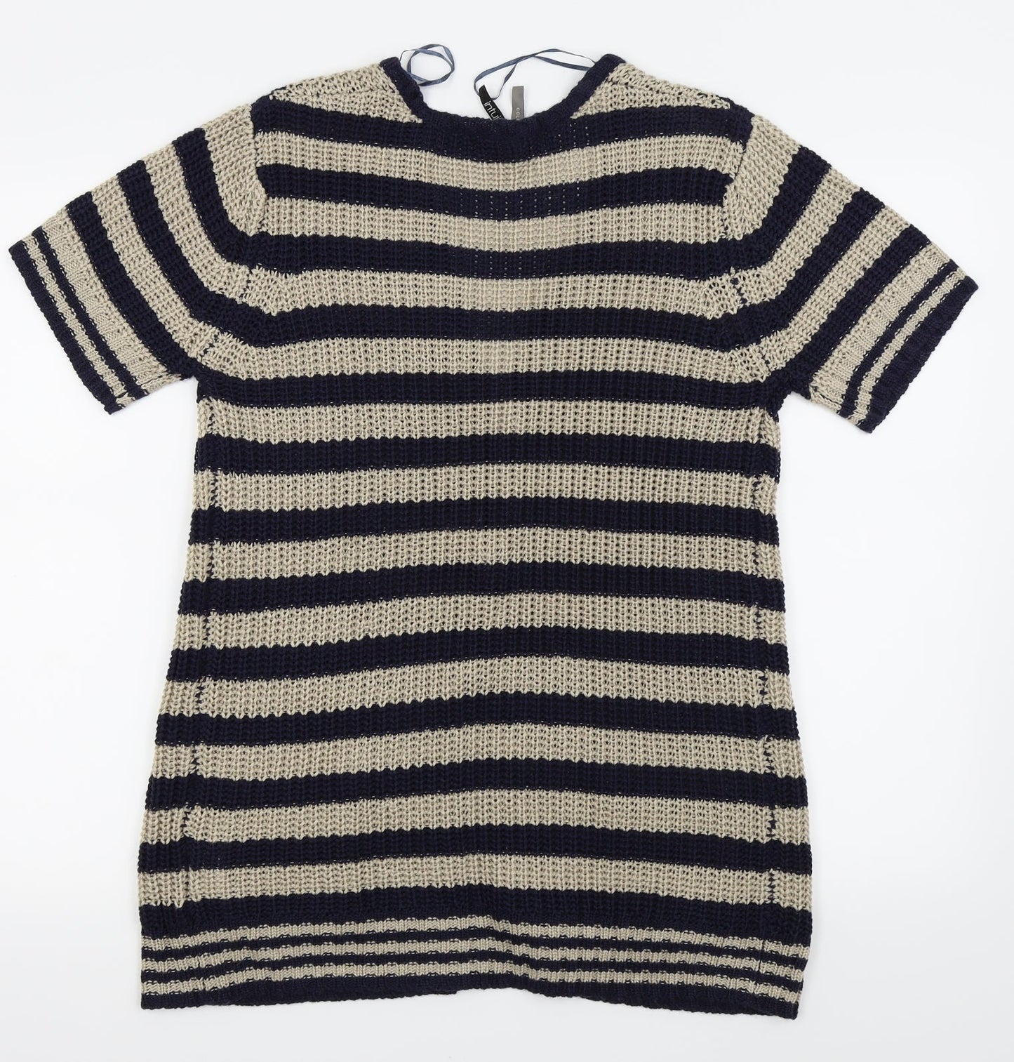 intuition Womens Beige Striped  Cardigan Jumper Size M