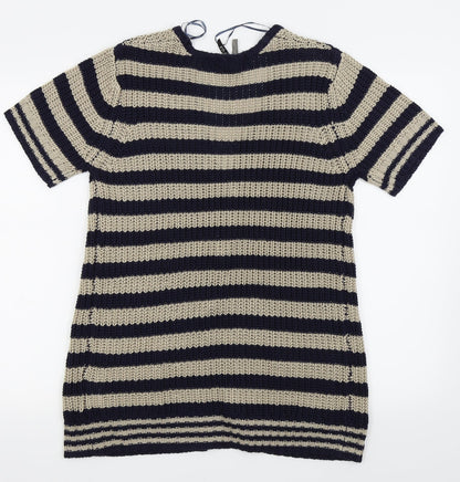 intuition Womens Beige Striped  Cardigan Jumper Size M