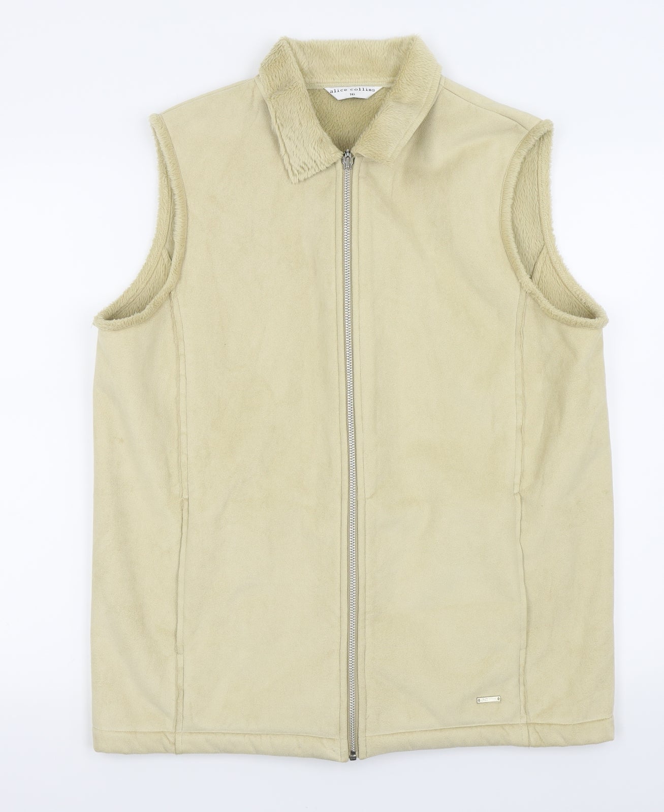 Womens UK Size 16 Alice Collins Beige Gilet