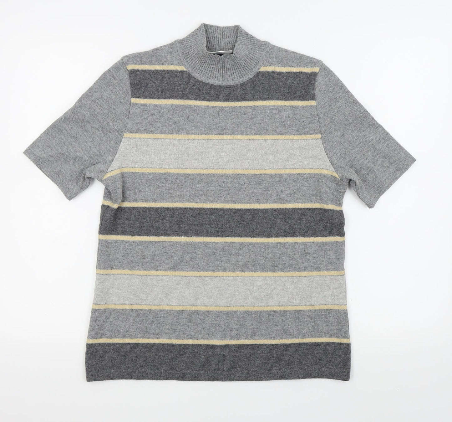 Womens UK Size 10 Basler Grey Basic T-Shirt