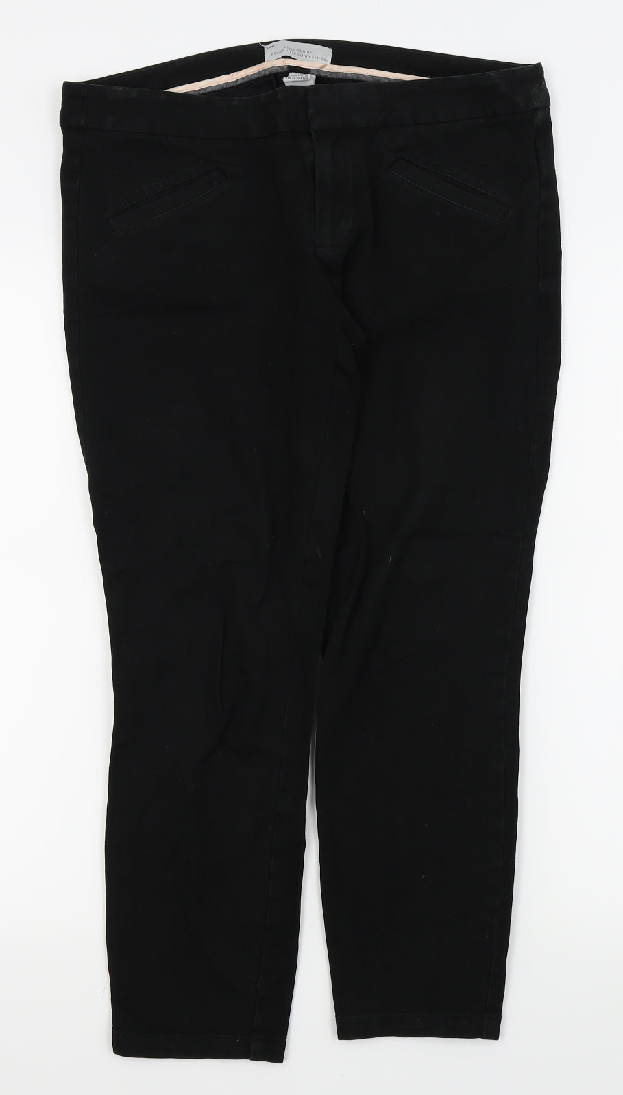 Womens UK Size 12 Gap Regular Fit  Black Trousers