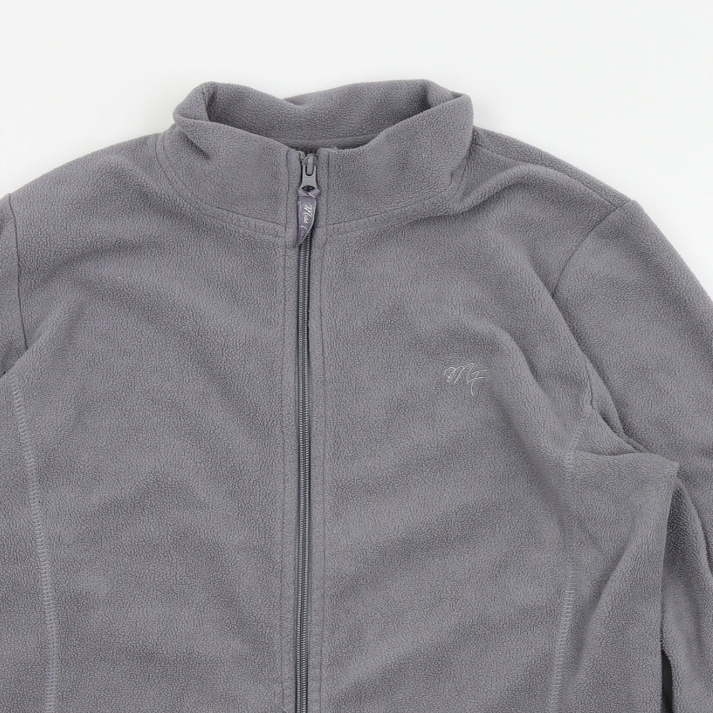 Miss Fiori Womens Grey   Full Zip Jumper Size M  - Fleece