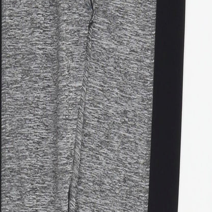 WorkOut Womens Grey   Compression Leggings Size 10 L25 in