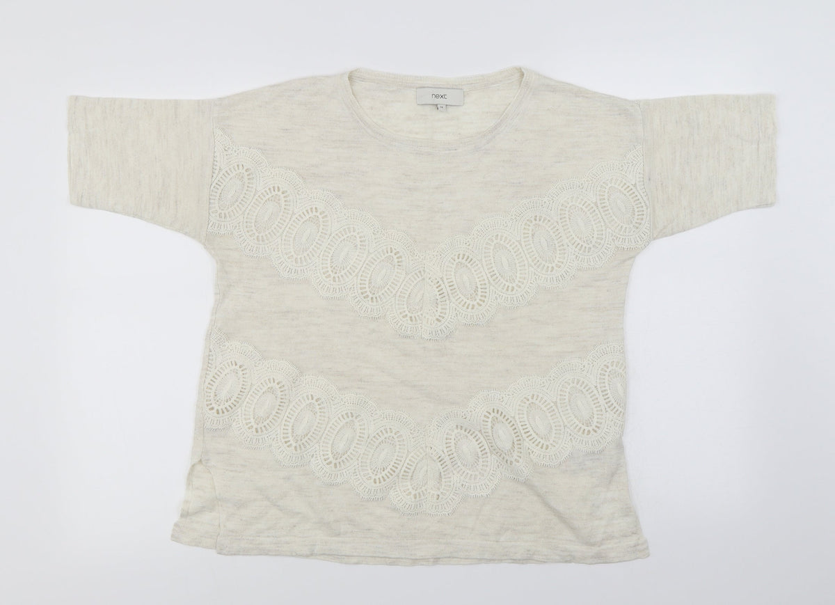 Next  Womens Ivory   Pullover Jumper Size 14
