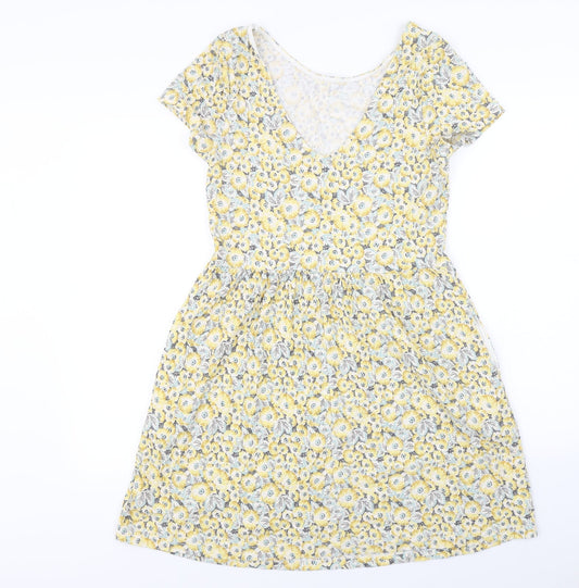 NEXT  Womens Yellow Floral  A-Line  Size 12