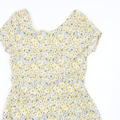NEXT  Womens Yellow Floral  A-Line  Size 12